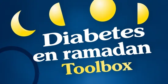 Diabetes en ramadan Toolbox met maanmotieven